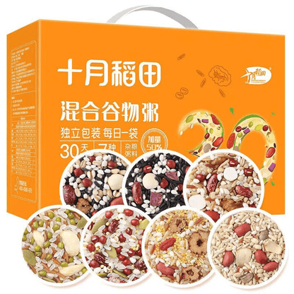 30-Day Assorted Grains Porridge (Congee) Gift Box - 4.5kg (150g × 30 Individually Sealed Sachets) 30日杂粮粥礼盒4.5kg