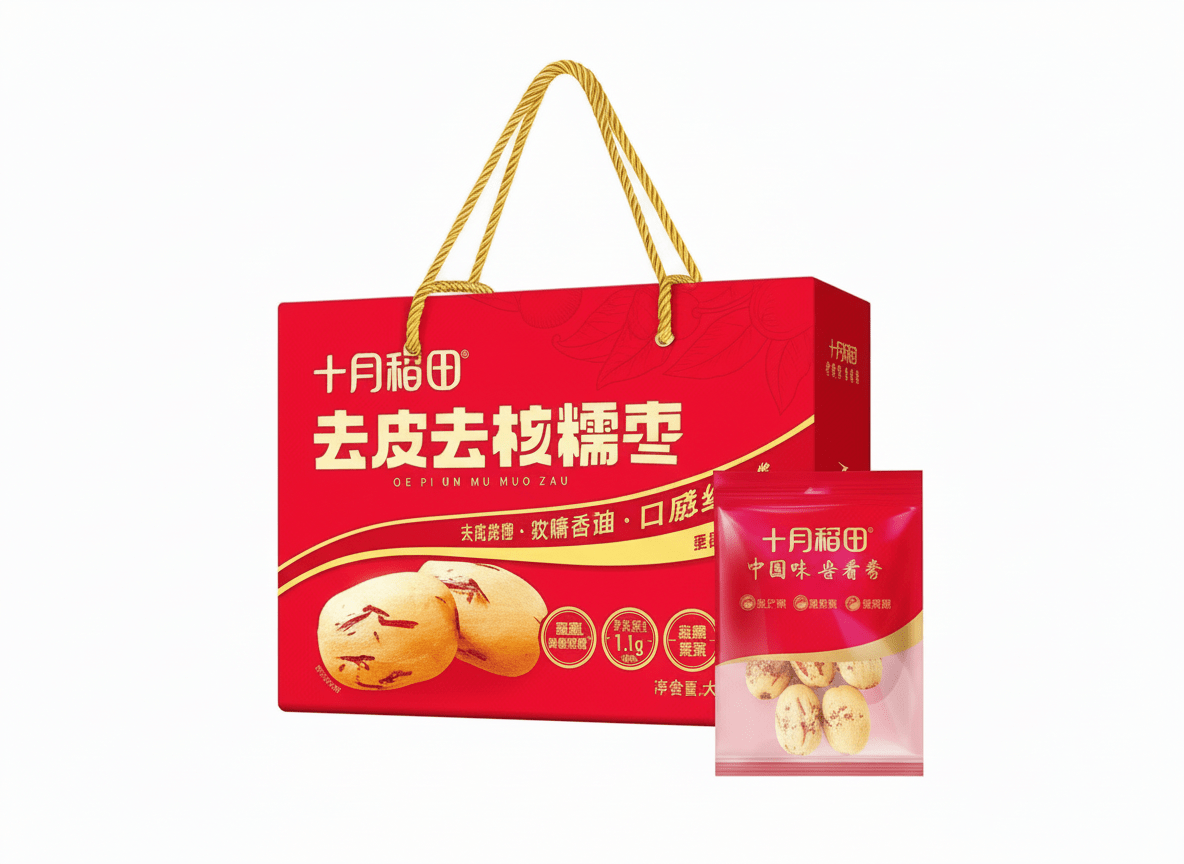 Peeled & Pitted Chewy Huizao Jujubes (Grey-Skinned Dates) 25g × 20 Packs 去皮去核糯枣25g*20